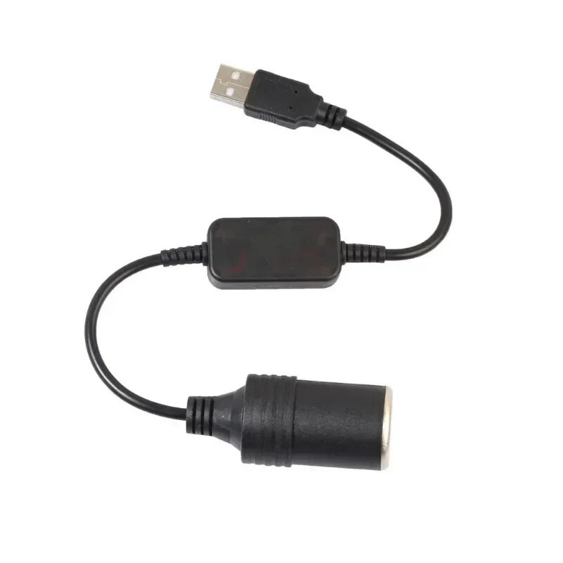 Autós szivargyújtó aljzat USB 5V–12V Átalakító Adapter Vezetékes Vezérlő Dugó Csatlakozó Adapter Auto Belső Tartozékok