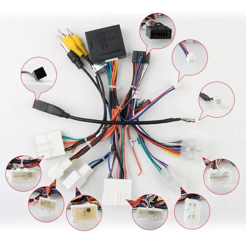 Vtopeki auto 16-pin Androidi juhtmestiku toitekaabli adapter Toyota Corolla/Camry/RAV4 jaoks koos Canbusega