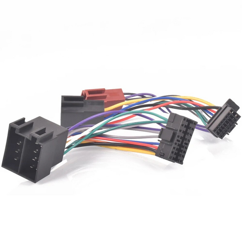 Καλωδίωση 16 ακίδων αυτοκινήτου στερεοφωνικό ραδιόφωνο ISO για Sony Radio σε ραδιόφωνο ISO Αναπαραγωγή βύσμα αυτόματου προσαρμογέα Καλωδίωση σύνδεσης καλωδίων Προσαρμογείς