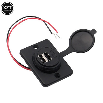 2 prievadų USB automobilinio telefono įkroviklio adapteris Dvigubas USB įkrovimo maitinimo lizdas 4.2A, skirtas 12V 24V auto motociklų adapterių lizdas įkroviklis