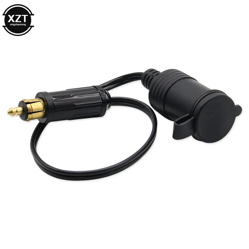 DC 12V 24V EU dugós szivargyújtó BMW DIN Hella motorkerékpár töltő aljzat konnektorba átalakító autós adapter tápkábel