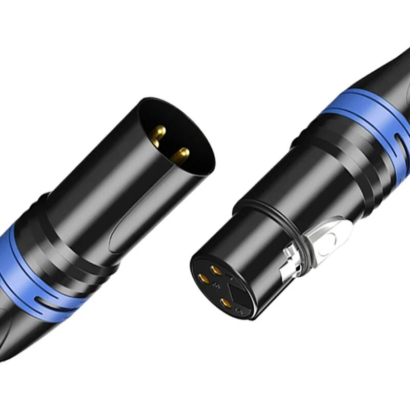1 gab Profesionāls mikrofona kabelis XLR mikseris jaudas pastiprinātājs mikrofona kabelis mikrofons vīrišķais 3 kontaktu XLR audio savienotājs