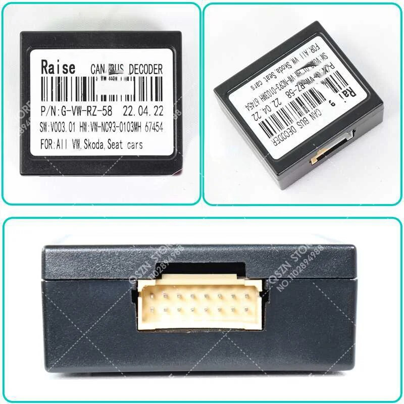 QSZN SEAT LEON / ALTEA / VW Passat B5 Androidi autoraadio Canbus Box dekoodri juhtmestiku adapteri toitekaabel G-VW-RZ-58 jaoks