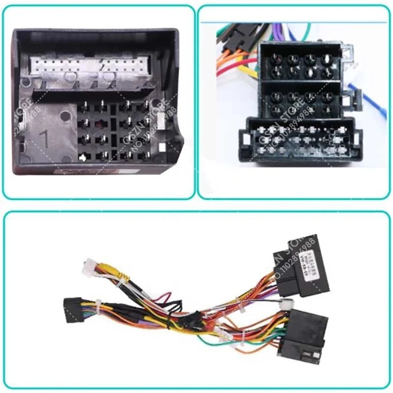 QSZN SEAT LEON / ALTEA / VW Passat B5 Androidi autoraadio Canbus Box dekoodri juhtmestiku adapteri toitekaabel G-VW-RZ-58 jaoks