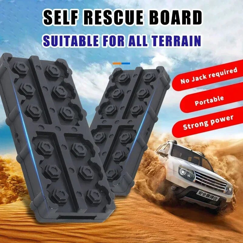 Automobilių kelių problemų šalinimas, patvarus sniego purvo smėlio avarinės padangos diržas automobiliniam visureigiui Offroad Traction Board universalus