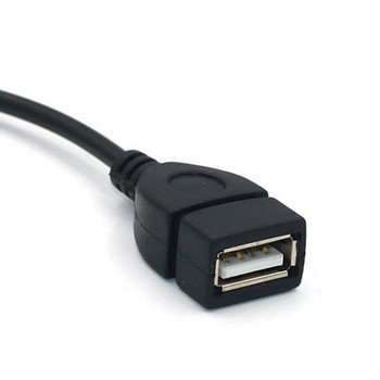 3,5 мм мъжки аудио AUX жак към USB 2.0 тип A женски OTG преобразувател, адаптерен кабел AUX гнездо, преобразуващ кабел за автомобилни аксесоари