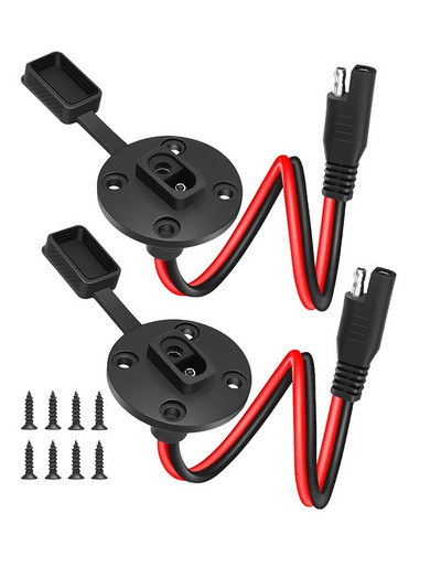 Extractme 12AWG SAE kiirpistiku rakmed veekindel SAE pikendusjuhtme adapteri külgseina port päikesepaneeli akulaadija jaoks