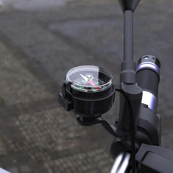Мотоциклет Мобилен телефон USB зарядно Компас Кормило Огледало за обратно виждане Универсален монтаж Водоустойчиво Навигационно устройство