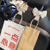 Automašīnas sēdekļa atzveltnes āķis Bowknot Glabāšanas āķis PU Ādas Modes Somas Mamiņa Turētājs Universālie Automašīnu stiprinājuma klipši auto piederumiem