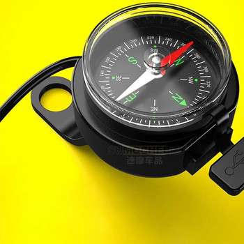 Мотоциклетен компас USB зарядно устройство Водоустойчив адаптер за бързо зареждане Ръководство за навигация Кормило Стойка за огледало за обратно виждане Дроп доставка