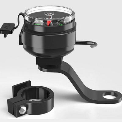 Mootorratta kompassi USB-laadija veekindel kiirlaadimisadapter Navigatsioonijuhend Juhtraud tahavaatepeegli kinnitus, transportimine