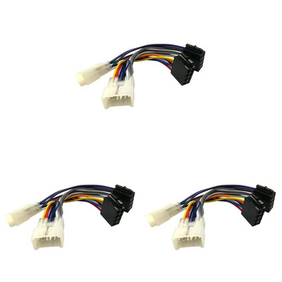 19,6 cm automašīnas radio ISO vadu instalācijas adapteris ISO automašīnas stereo radio instalācijas stereo spraudņa adapteris Toyota Camry Echo Hilux Kluger