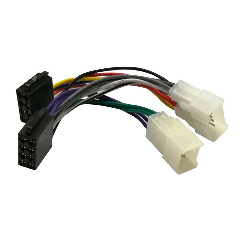 19,6 cm automašīnas radio ISO vadu instalācijas adapteris ISO automašīnas stereo radio instalācijas stereo spraudņa adapteris Toyota Camry Echo Hilux Kluger
