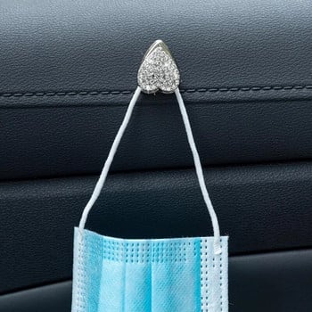 1 бр. Мини автомобилни куки Crystal Rhinestone Автомобилни куки за чанта за хранителни стоки Декорации за стена на дома Аксесоари за кола за окачване на врати