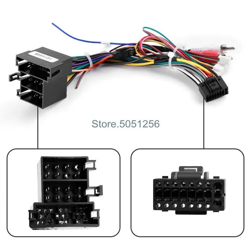 16 kontaktų automobilio radijo stereofoninio galvutės laidų laidų adapteris su Canbus dėžute, skirtas Volkswagen Golf 5/6/Polo/Passat/jetta/Tiguan/Touran/Sk