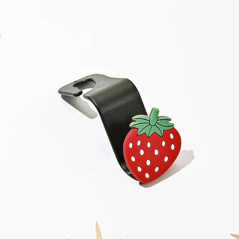 2Gb Automašīnas sēdekļa atzveltnes āķis Universāls Auto Cute Cartoon Stars Spārns Augļi Cūka Glabāšanas Pakaramie Āķi Organizators Auto piederumi Salons