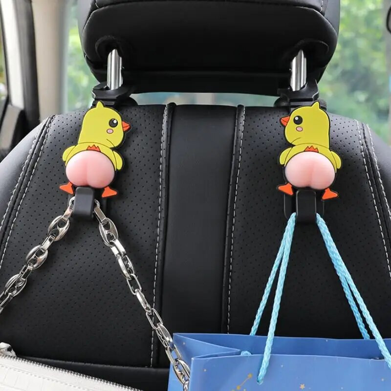 Automašīnu aksesuāri salona āķa glabāšanas plaukts radošs karikatūra auto sēdeklis personalizēts persiku hip āķis vispārējs pārnēsājams
