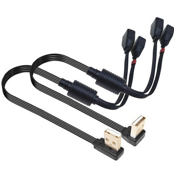 USB 2.0 към 1 мъжки 2 женски двоен USB хъб за данни, захранващ адаптер и разпределител, USB захранващ кабел за зареждане, удължителен кабел 30CM 40CM