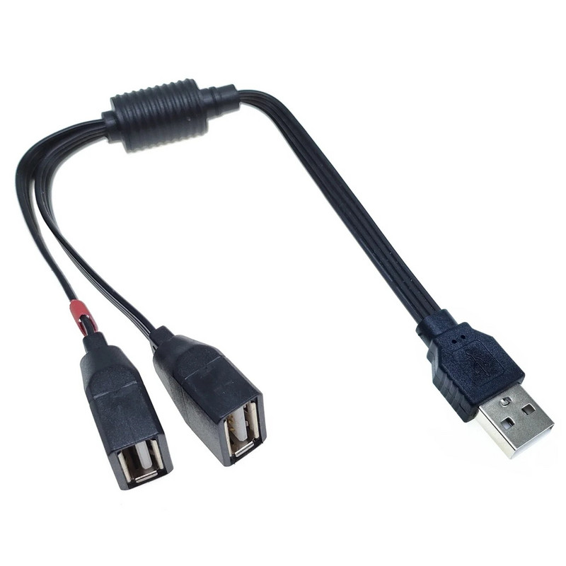 USB 2.0 na 1 muški 2 ženski dual USB data hub, adapter za napajanje i razdjelnik, USB kabel za napajanje, produžni kabel 30CM 40CM