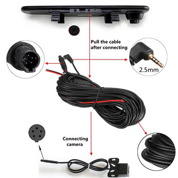 Καλώδιο επέκτασης aux 2,5mm 10M/15M USB 5Pin Recorder car Rear view Backup Camera Auto Car Camera Car Filter Reverse Extension Cable
