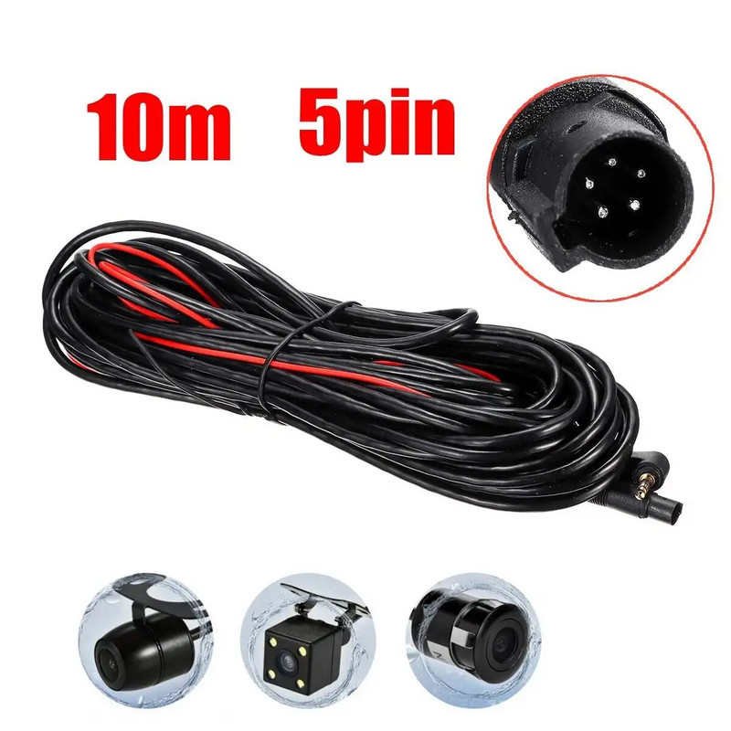 2,5 mm 10M/15M aux pikenduskaabel usb 5-kontaktiline salvesti auto tahavaate tagavaatekaamera Auto autokaamera filter tagurpidi pikenduskaabel