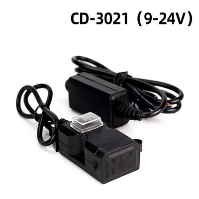 Motorkerékpár kormány töltő Vízálló adapter Táp 12V-24V Dual USB Port kiegészítők moto motorkerékpár tartozékokhoz