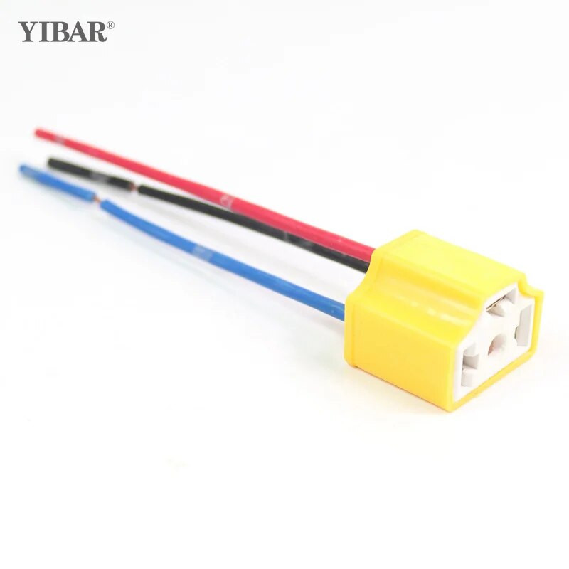 H4 kolme auguga keraamiline traatjuhtmestik Auto esitule pirni lambi juhtmestiku pistikupesa Auto H4 pistikupesa