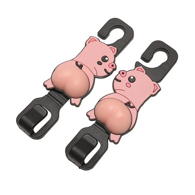 2gab. Automašīnas sēdekļa atzveltnes karikatūras āķi ar jauku dupša spilvenu iekšpuses organizators galvas balsta iekarināmais turētājs rokassomu uzglabāšanas sēdekļu āķis