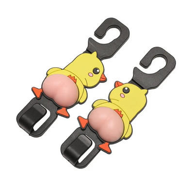 2gab. Automašīnas sēdekļa atzveltnes karikatūras āķi ar jauku dupša spilvenu iekšpuses organizators galvas balsta iekarināmais turētājs rokassomu uzglabāšanas sēdekļu āķis