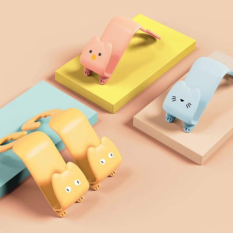 2 κομμάτια Χαριτωμένοι γάντζοι καθισμάτων αυτοκινήτου Cute Cat Cute Pig Φιλικό προς το περιβάλλον Υλικό Πολύχρωμοι γάντζοι