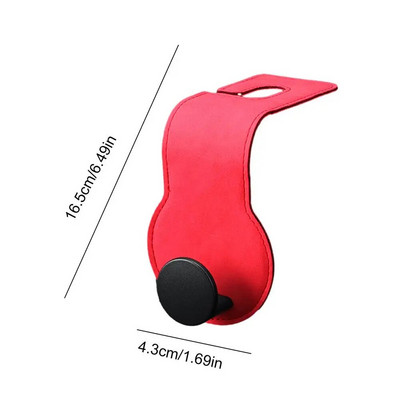 Salona zamšādas sēdekļa atzveltnes āķis somas uzglabāšanas āķis Mīkstie āķi ar 20 kg gultni, slodzes uzglabāšanas organizators apģērbu pārnēsāšanas somām