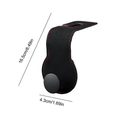 Salona zamšādas sēdekļa atzveltnes āķis somas uzglabāšanas āķis Mīkstie āķi ar 20 kg gultni, slodzes uzglabāšanas organizators apģērbu pārnēsāšanas somām