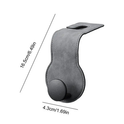 Salona zamšādas sēdekļa atzveltnes āķis somas uzglabāšanas āķis Mīkstie āķi ar 20 kg gultni, slodzes uzglabāšanas organizators apģērbu pārnēsāšanas somām