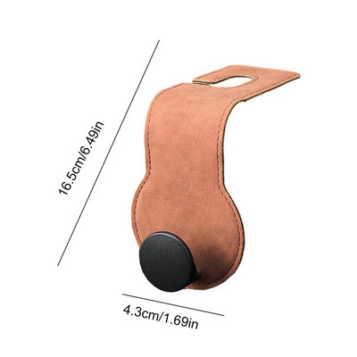 Salona zamšādas sēdekļa atzveltnes āķis somas uzglabāšanas āķis Mīkstie āķi ar 20 kg gultni, slodzes uzglabāšanas organizators apģērbu pārnēsāšanas somām