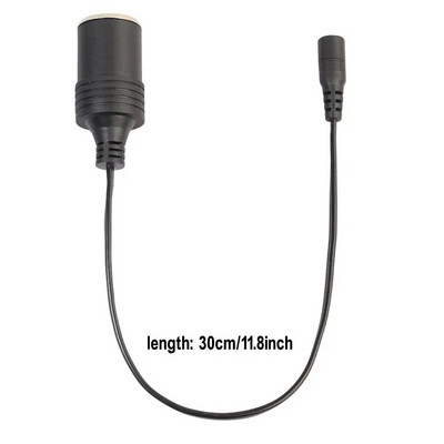 Kvaliteetne 12 V naissoost auto sigaretisüütaja pistikupesa, laadija kaabli adapter DC 5,5 * 2,1 mm