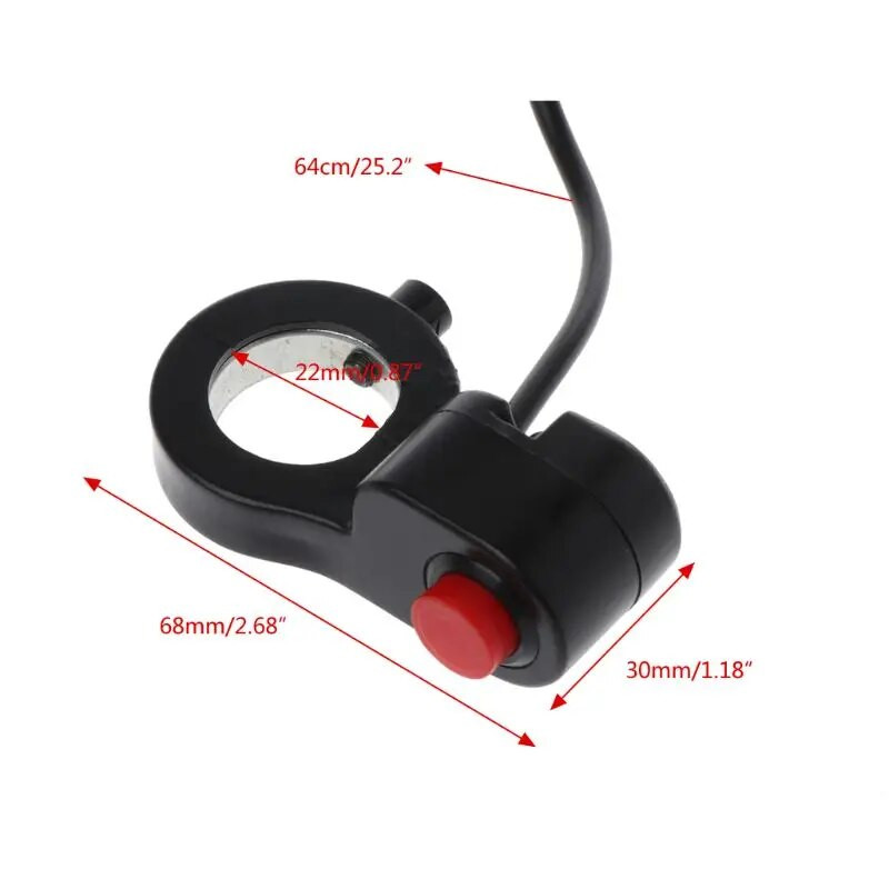 22 mm 7/8 collu motocikla stūres raga skaļruņa savienojuma pogas aprīkojums