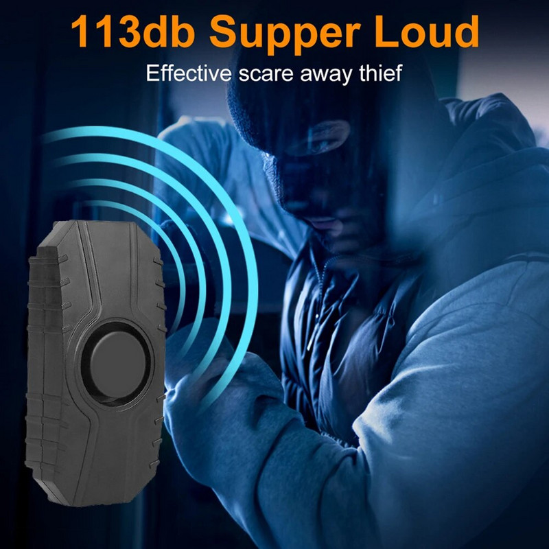 Motocikla velosipēda signalizācija 113dB skaļas vibrācijas sensora bezvadu pretaizdzīšanas transportlīdzekļa drošības signalizācijas sistēma ar tālvadības pulti