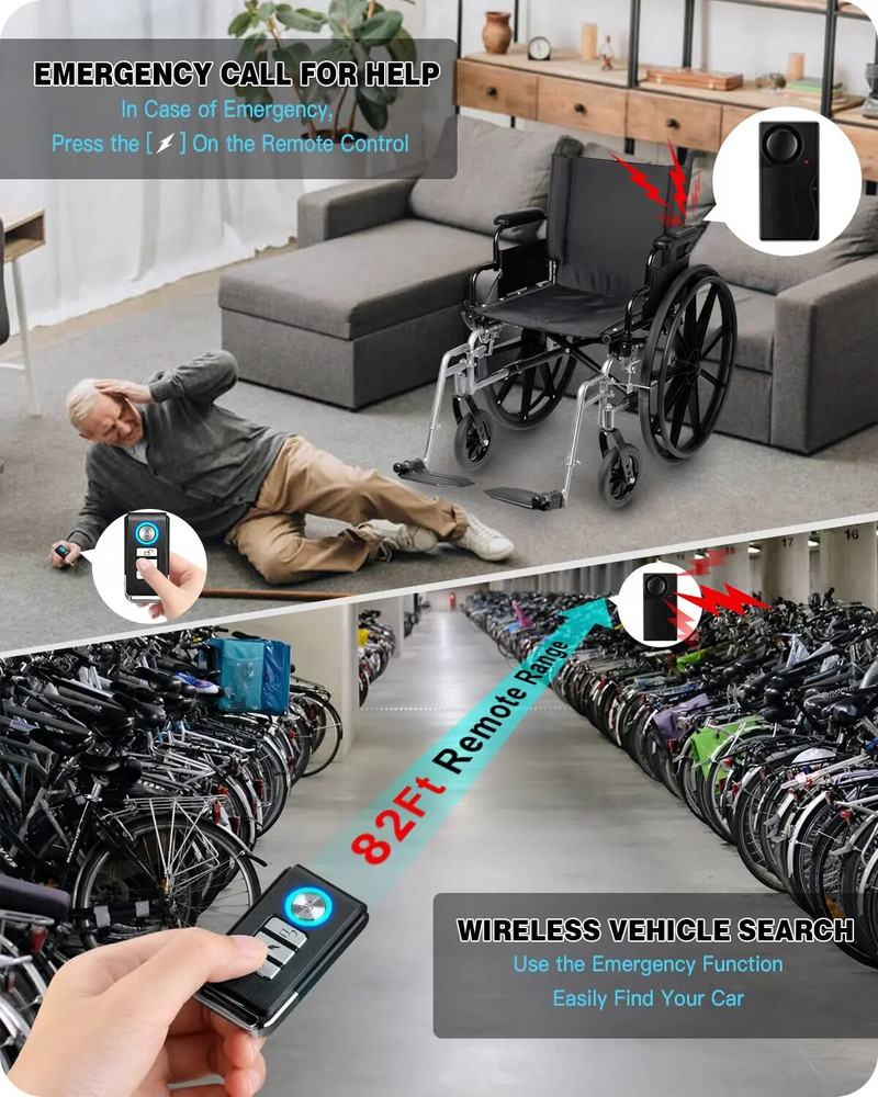 Ouspow 110db skaļš trauksmes bezvadu vibrācijas signalizācija ar tālvadības pulti pretaizdzīšanas signalizācija velosipēda motocikla transportlīdzekļa drošības signalizācija