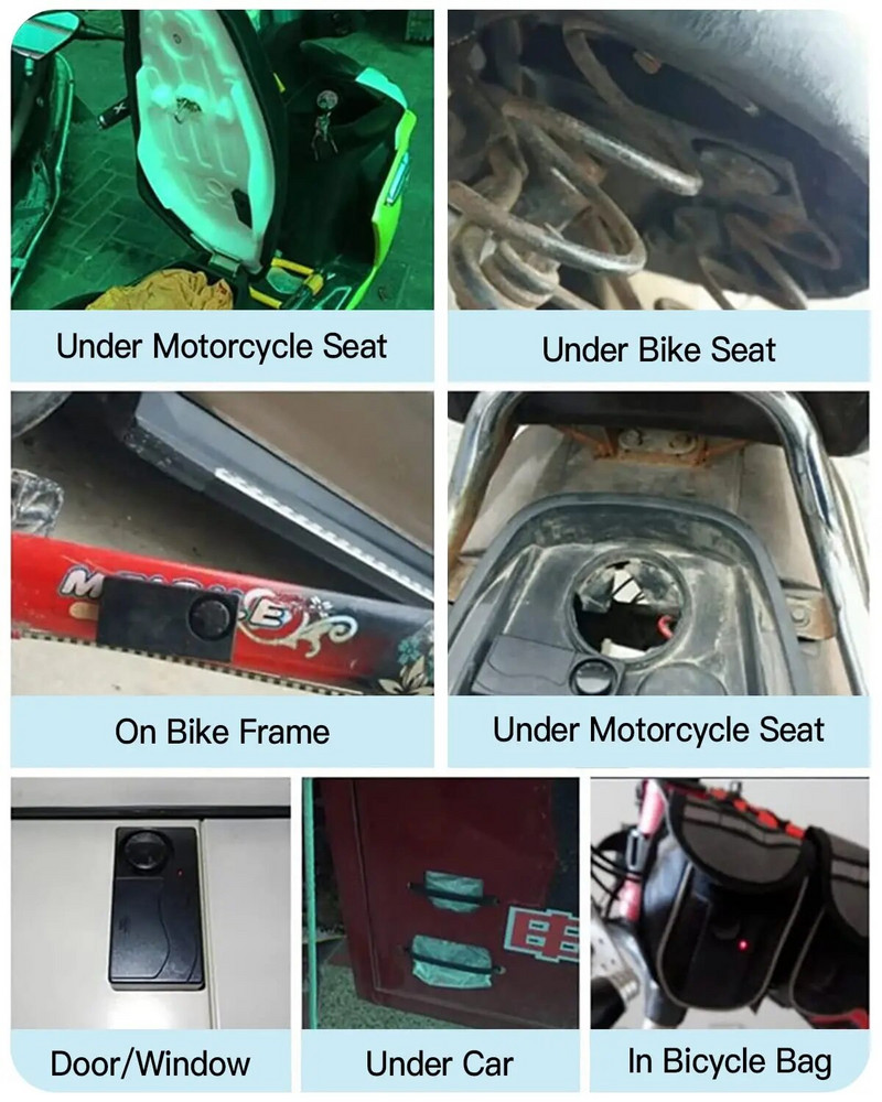 Ouspow 110db skaļš trauksmes bezvadu vibrācijas signalizācija ar tālvadības pulti pretaizdzīšanas signalizācija velosipēda motocikla transportlīdzekļa drošības signalizācija