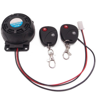 HOT 12V Dual Remote Motorcycle Alarm,105-125dB Motorcycle Remote Control Alarm Horn Anti-Theft Security System