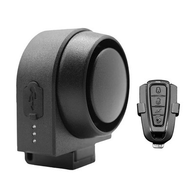 Jalgratta ja mootorratta USB laetav juhtmevaba vargusvastane alarm 115 detsibelli veekindel vibratsioon jalgratta vargusvastane alarm