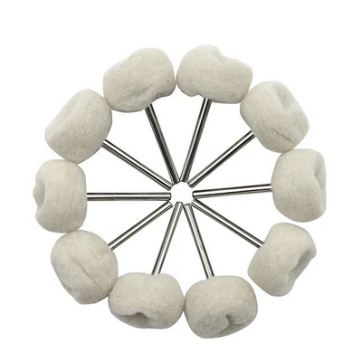 3-10 db Mini gyapjú polírozófej, 3 mm-es szárú polírozó kerék polírozó kefe fúró forgó csiszolószerszám autóalkatrészek tisztítására szolgáló tartozékok