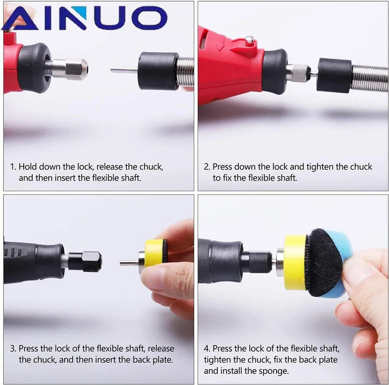 22Gb pulēšanas vaskošanas pulēšanas sūkļa spilventiņu komplekts automašīnas riteņu rumbas pulēšanas kāta vaskošanas putu pulētājs