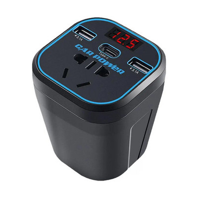 Transportlīdzeklī uzstādīts invertors 12V24V universāls uz 220V automobiļu daļu ligzdu pārveidotājs lādētājs Automotive Power Auto Multifunct C3W3