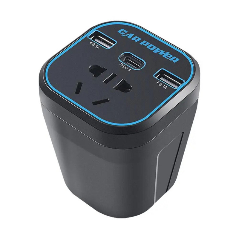 Transportlīdzeklī uzstādīts invertors 12V24V universāls uz 220V automobiļu daļu ligzdu pārveidotājs lādētājs Automotive Power Auto Multifunct C3W3
