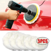 Automobilių vatos poliravimo diskas Automobilių vaškavimo poliravimo poliravimo įrankiai 75 mm/125 mm/150 mm automobilių dažų priežiūros poliravimo pagalvėlės Automobilių grožio priedai