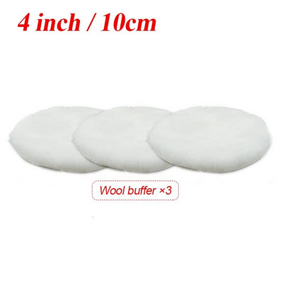 Νέο 5/6 τεμάχια 3/4/5/6/7 ιντσών Κιτ στίλβωσης Επιθέματα γυαλίσματος αυτοκινήτου Αποτρίχωση με κερί Δίσκος σφουγγάρι από μαλλί τροχό Auto Paint Care Στιλβωτικά Pads Αυτοκίνητο Gadget