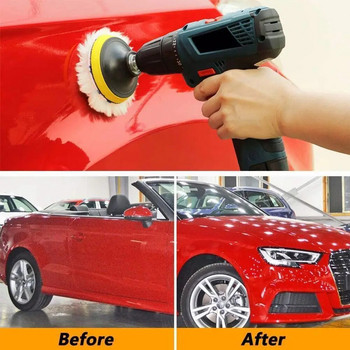 Универсална подложка за полиране на автомобили 3/4 инча за M10/m14 Машина за мека вълна Восъчна полираща машина Дискове за полиране на купето на автомобил Аксесоар за почистване H5i9