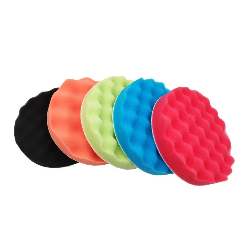 4/5/6/7/8gab 6 collu pulēšanas spilventiņu komplekts 150 mm putu bufera komplekts pulēšanas sūkļa vaska spilventiņš skrāpējumu noņemšanai