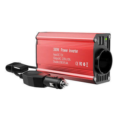 Auto puhas siinuslaine inverter 300 W auto inverter DC12V kuni 110V 220V vahelduvvoolu muundur Automaatne laadija muundur adapter kiirlaadimine